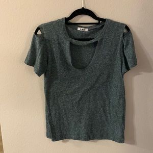 Cut out shoulders and chest tshirt